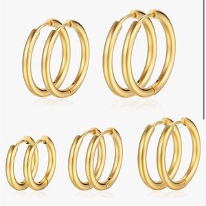 Gold hoop earrings
